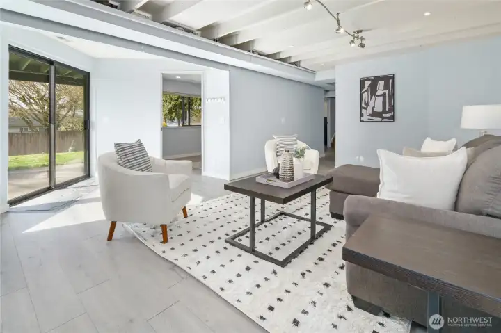 Lower level BONUS room with slider to backyard