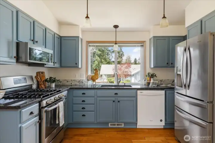 Light and bright kitchen.