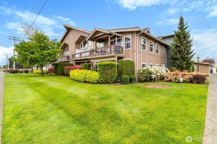 Front view of building