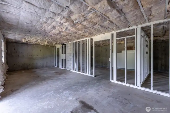 plumbing for basement  is in