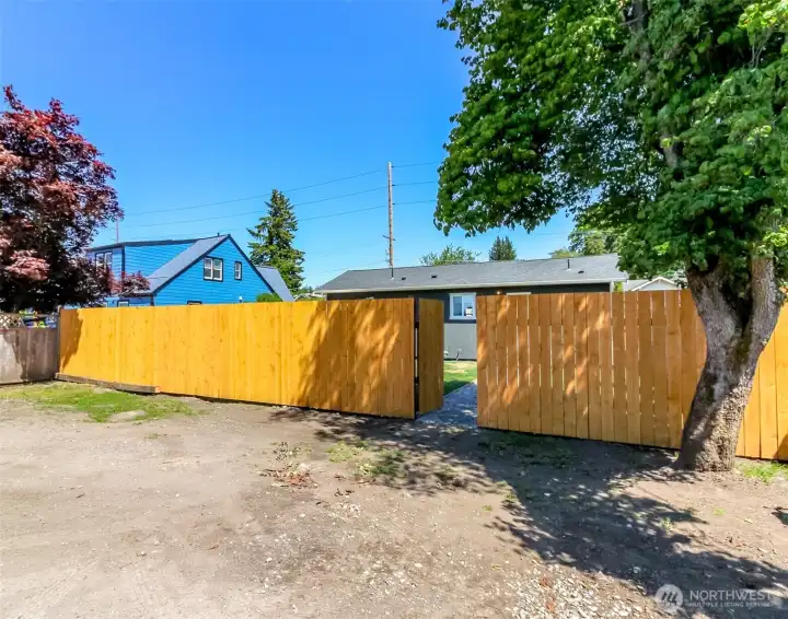 You won't believe how much parking you have in the back of the house, along with the garage
