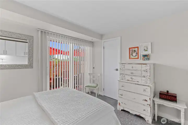 Slider from bedroom to private patio
