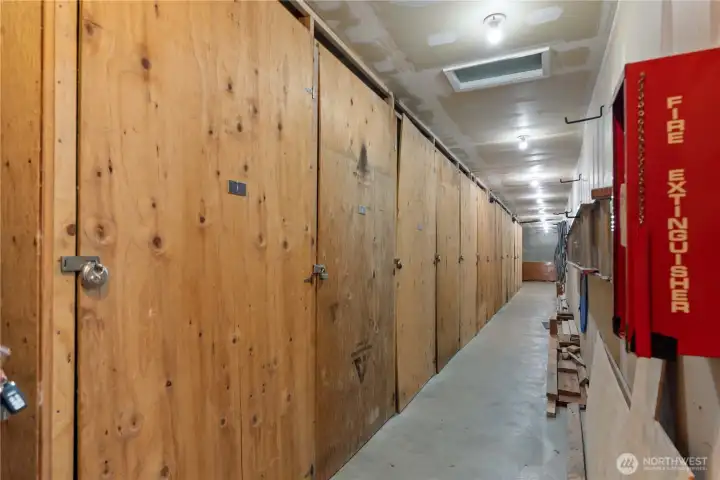 Storage room across from pool area