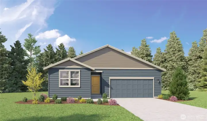 Rendering is representational. Actual home is under construction. Colors, materials, and features may vary. See site agent for details.