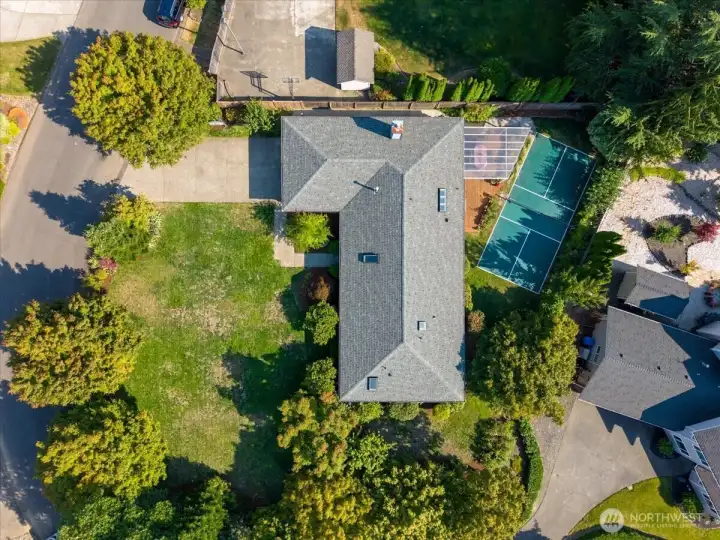 Arial view of lot