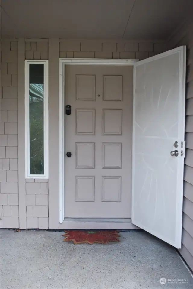 Security door on front door.