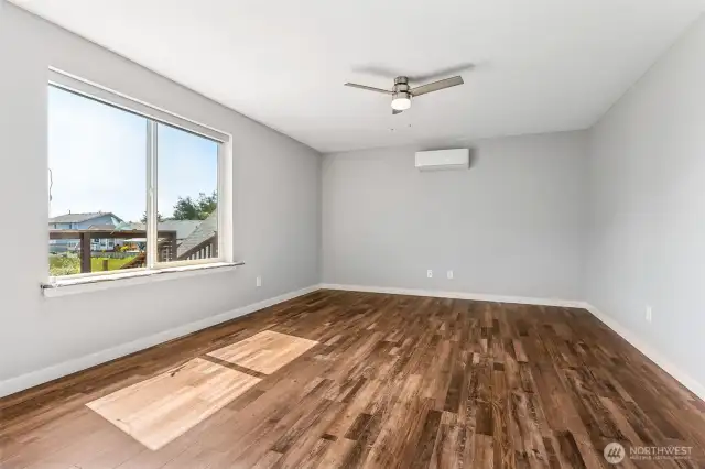 Living room with ductless mini split