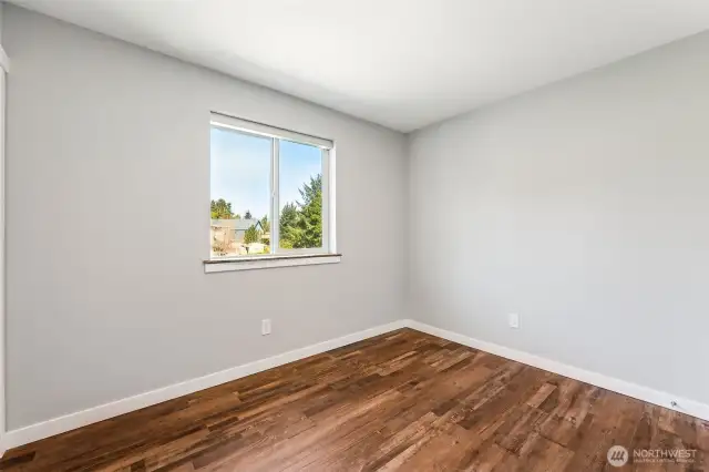 3rd bedroom is tucked away on the upper floor.