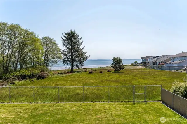Fully fenced backyard