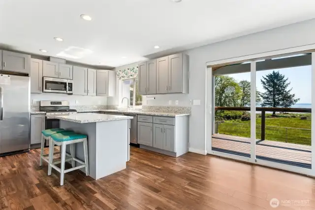 The kitchen is beautifully done.