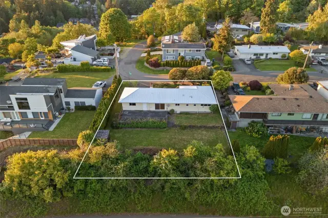 Photographer's vision of estimated lot lines.