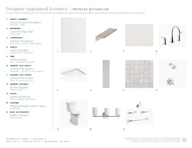 Designer appointed selections included in this home