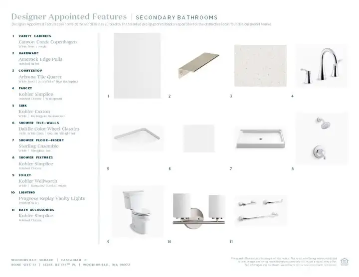 Designer appointed selections included in this home