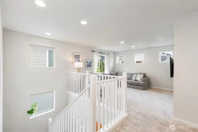 Upstairs family room.