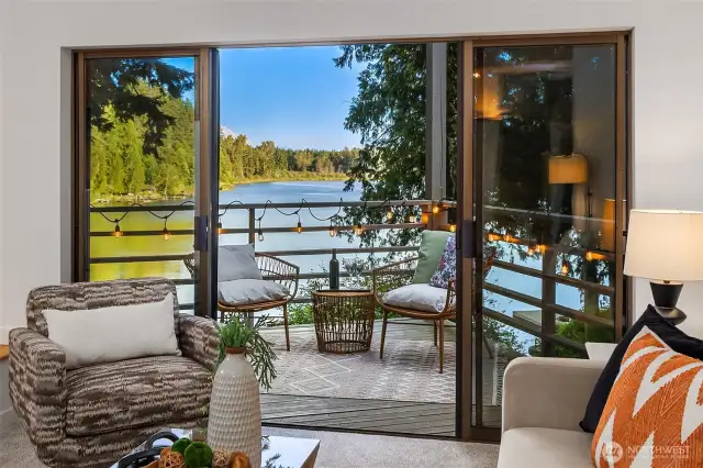 Upper deck off living room