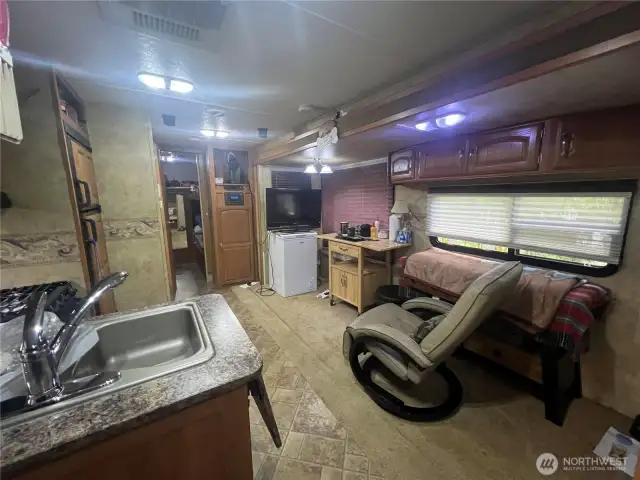 Great living room and kitchen space.