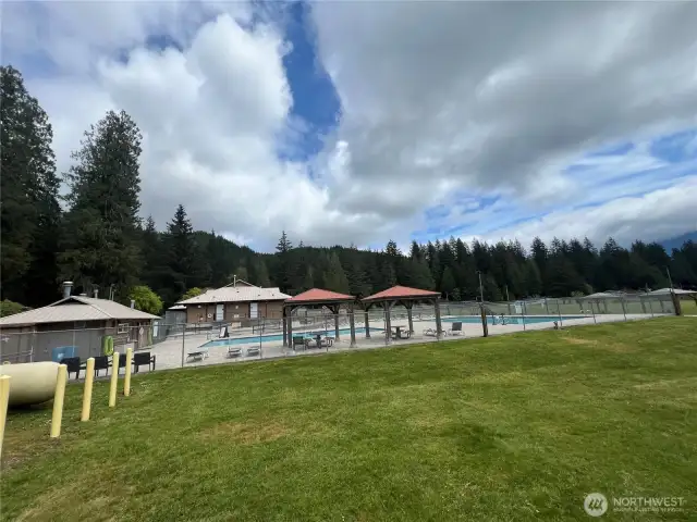 Community pools and cabanas