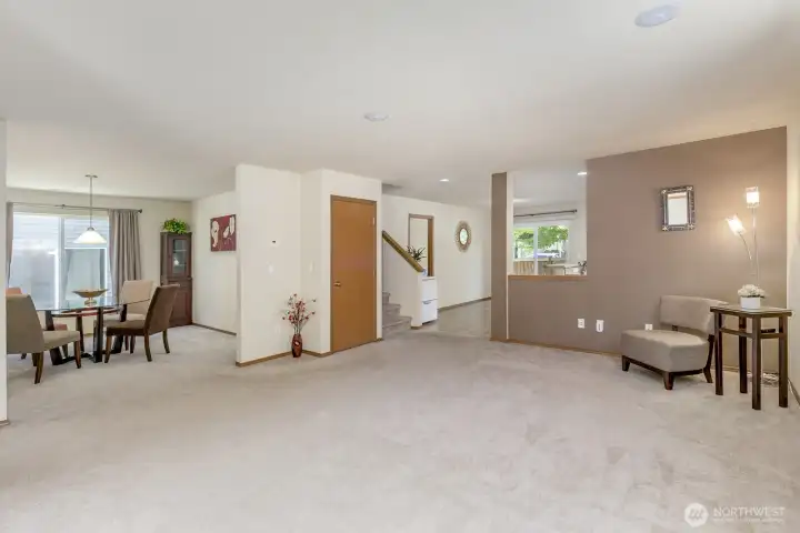 Huge living room with surround sound is ideal for gatherings