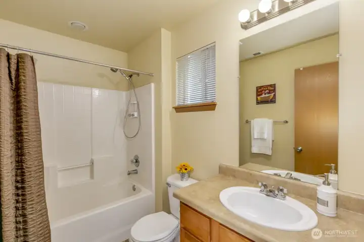 A full bathroom adjoins the main floor Jr Ensuite