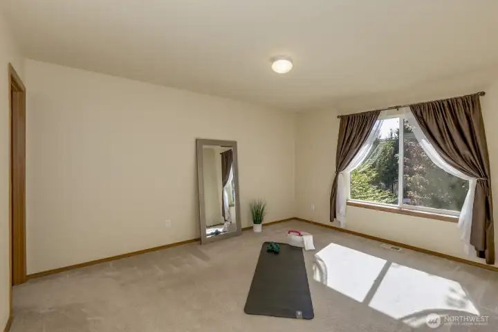 1 of 3 upper bedrooms.  This one has a large walk-in closet.