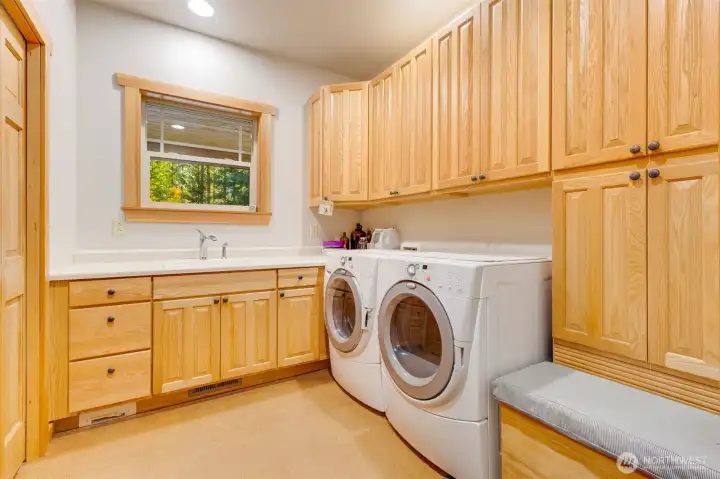 Huge laundry room with tons of storage