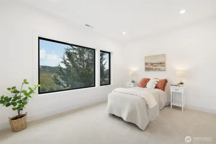 3rd bedroom on lowest level.  Don't need 4 bedrooms?  Could be a den with a view?