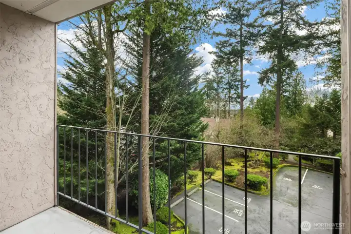 Patio with room for furniture.
