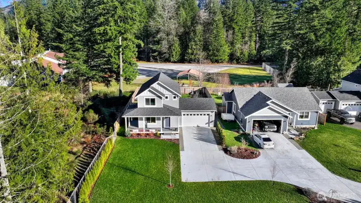 This home is beautifully landscaped and maintained.