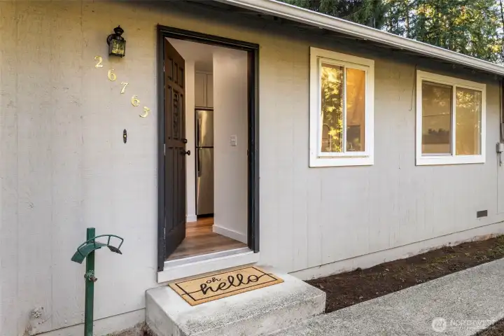 One single step and then its singe level living!