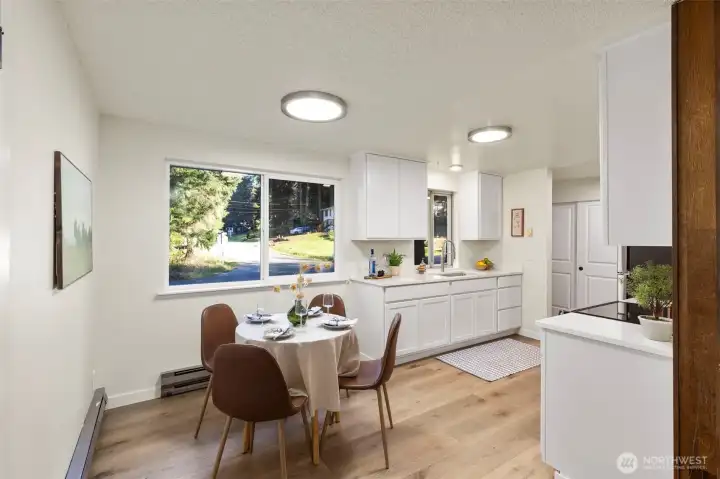 NEW kitchen with dining space!