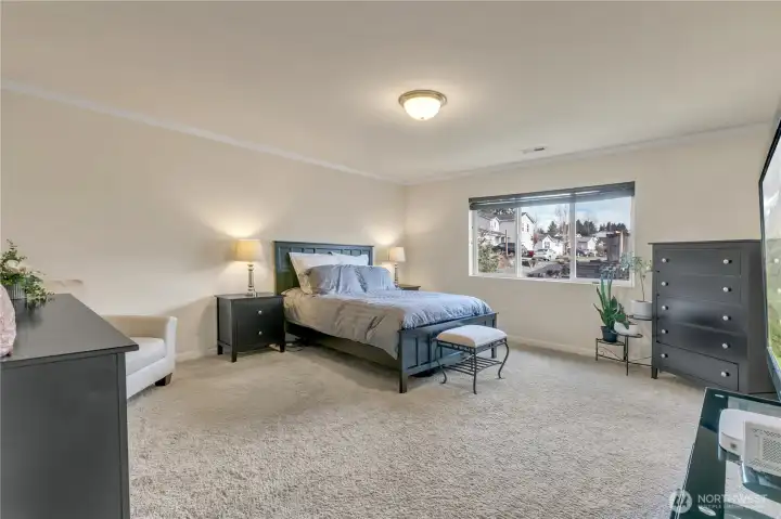 Primary bedroom with a ton of space!