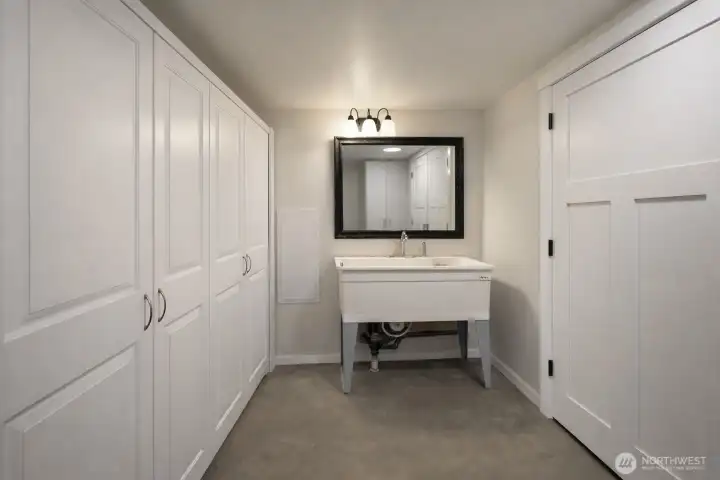 Refinished laundry/ storage room