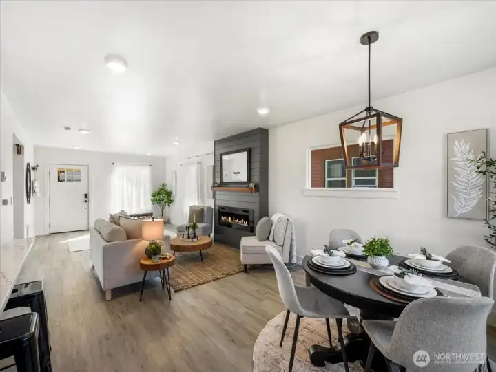 Another view of living & dining room