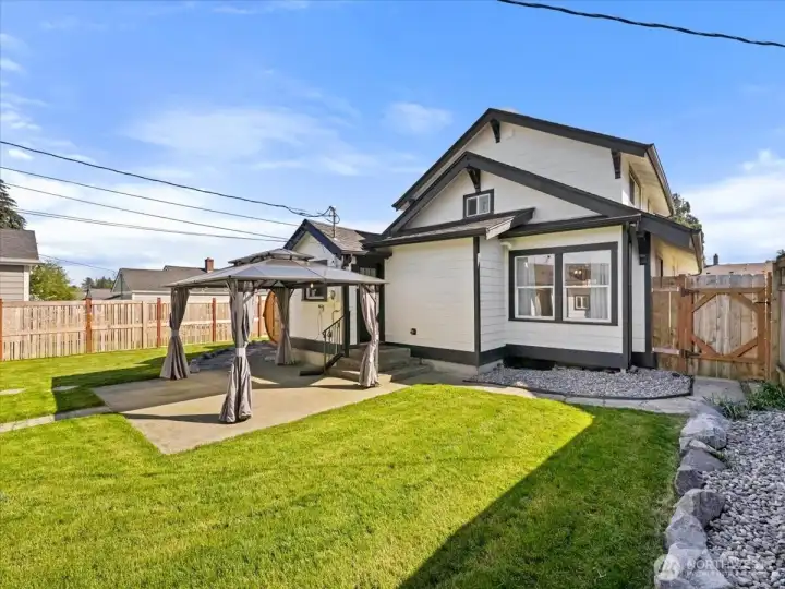 Back yard, fully fenced.