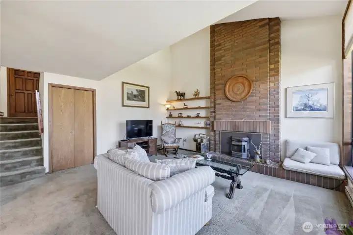 This fireplace is a statement detail.