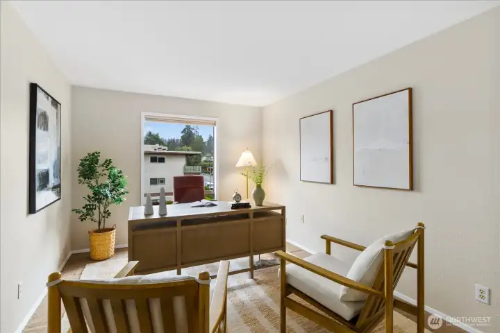 3rd bedroom is set as an office . . .
