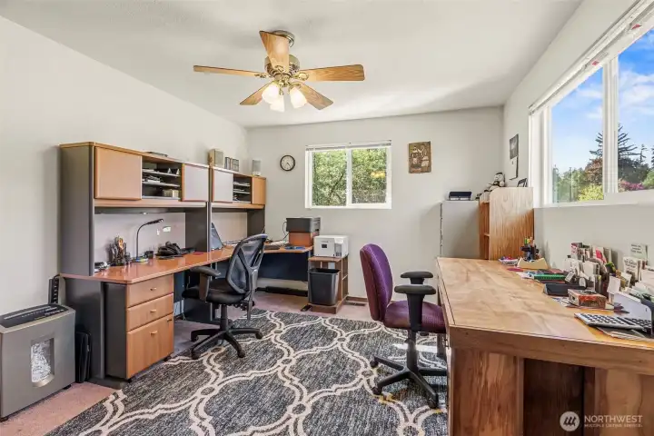 Bedroom 2, currently used as an office
