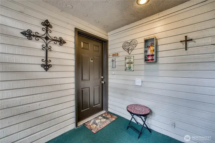 Entry door to unit