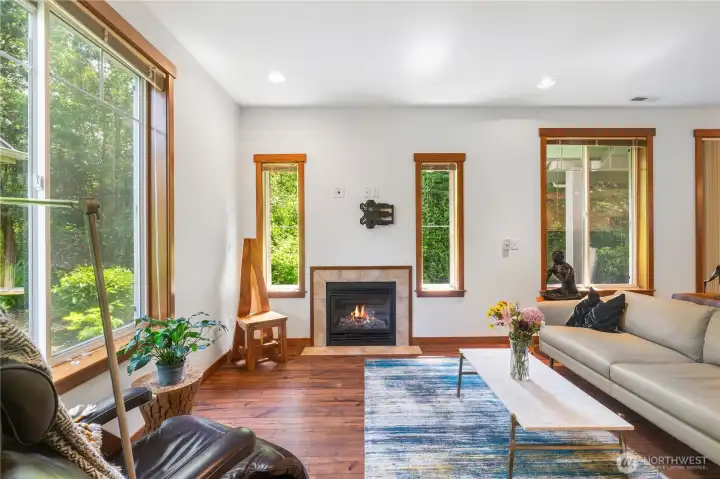 Main level fireplace to keep you cozy!