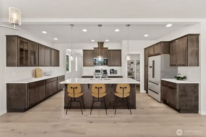 A kitchen with an impression