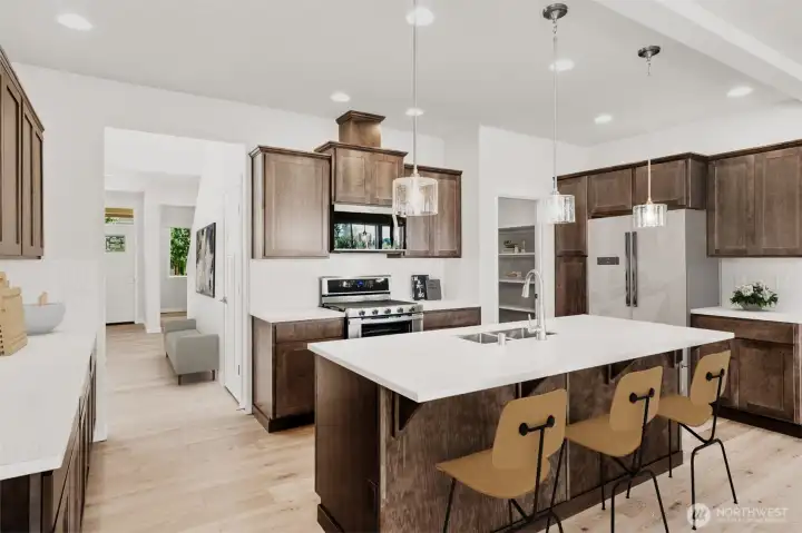 Solid slab quartz surfaces