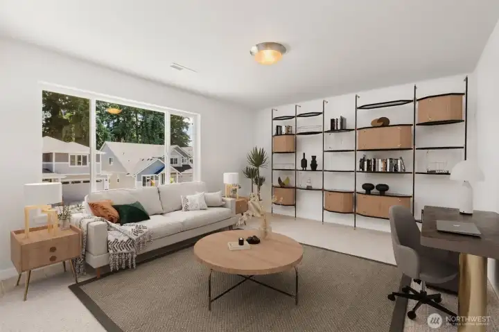 Can be utilized as a flex, bonus, play or media room