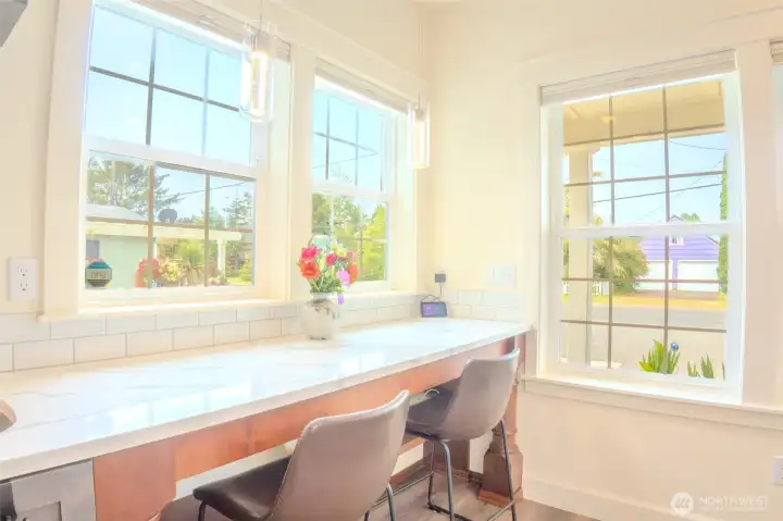 Great work space for cooking or contemplating!