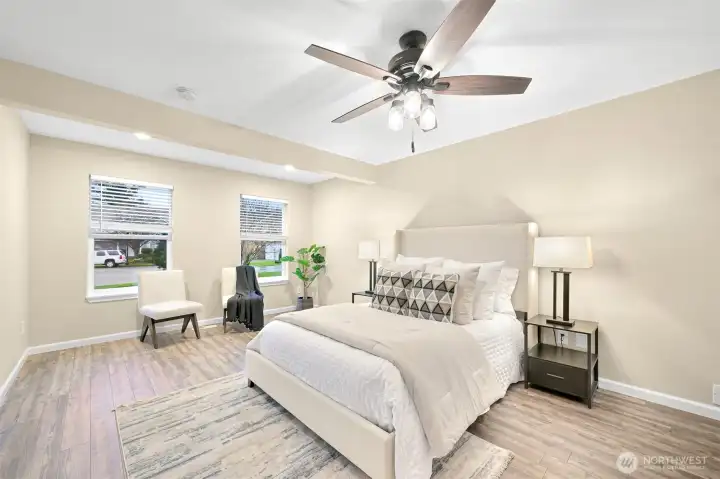 Retreat to your private sanctuary ??—a spacious primary bedroom conveniently located on the main level!