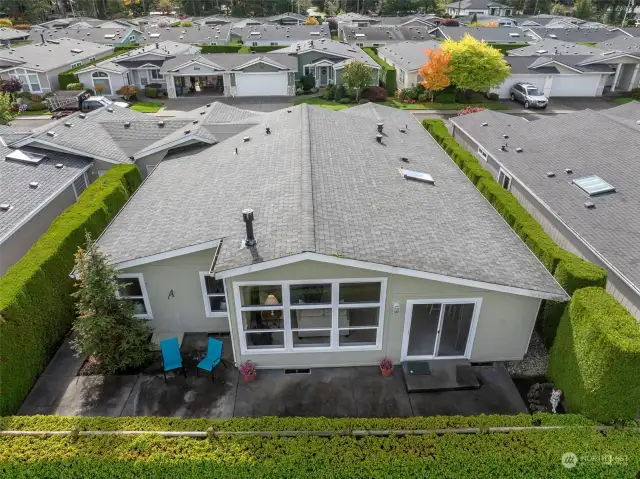 View boasting the great location overlooking the community gardens