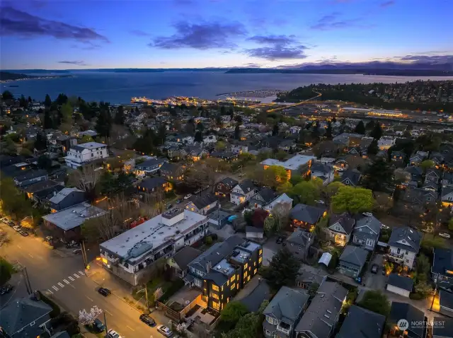 Drone view of 3-home community