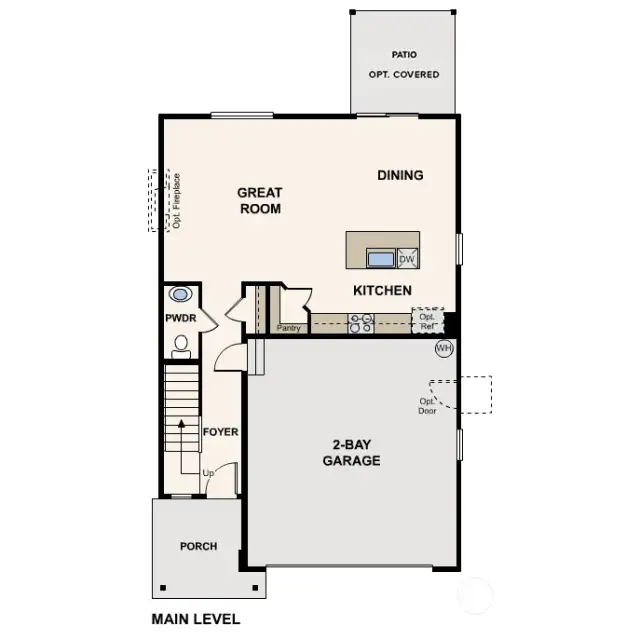 Marketing rendering of floor plan - may vary per location.