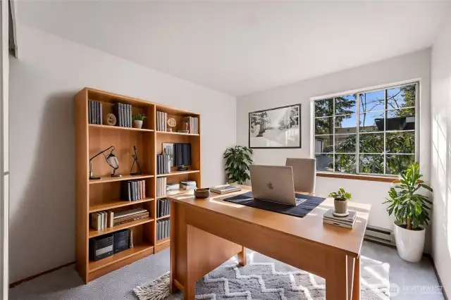 Virtually staged third bedroom or office