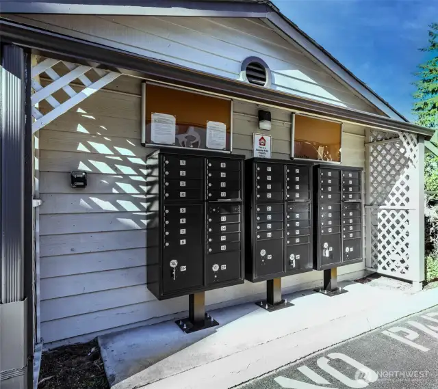 mailboxes directly across from unit.