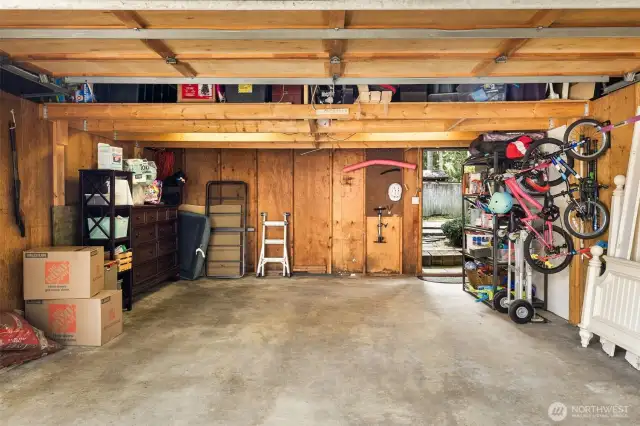 Lots more storage available in the garage.